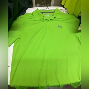 Neon Green Button Up Short Sleeve Under Armour